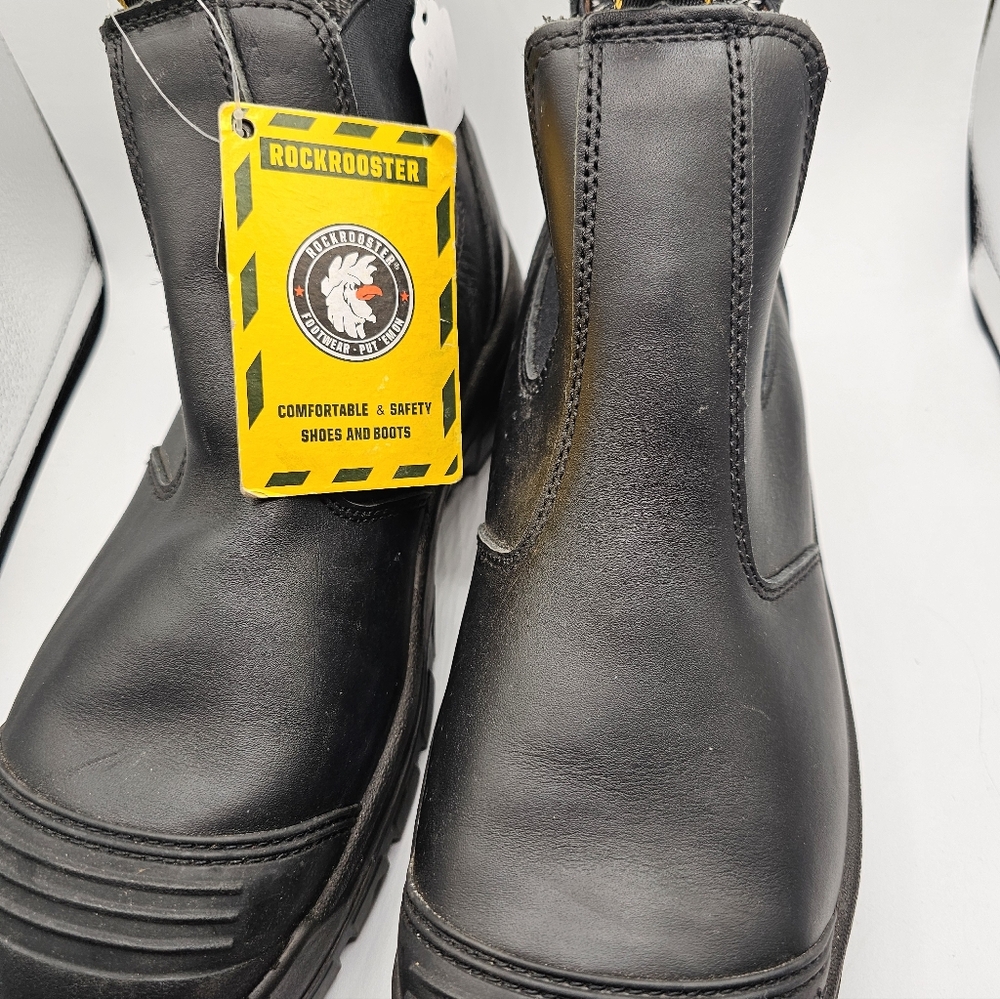 Rock Rooster Black Men's Safety Boots Size 12 M